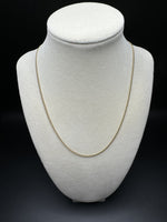 18” 18k Yellow Gold Cuban 1.8mm 1.9g