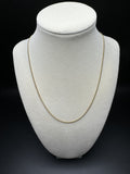 18” 18k Yellow Gold Cuban 1.8mm 1.9g