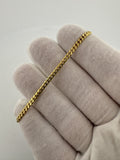 6.75" 10k Yellow Gold Cuban 3mm 5.0g