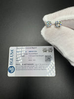 14k White Gold 1.5ctw EGL Certified Lab Diamond Studs