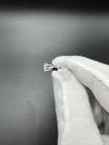 Size 7 10k White Gold Big & Little Heart Ring with Natural Diamonds .9g
