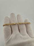 8” 14k Yellow Gold Cuban ID Bracelet 5mm 6.65g