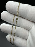 20” 14k Yellow Gold Fancy Italian Link 1.3mm 4.44g