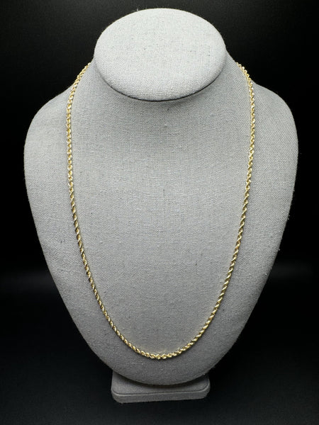 24” 14k Yellow Gold Rope 2.5mm 17.2g