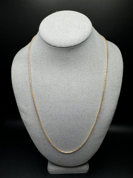 24” 14k Yellow Gold Prism Cut Franco 2mm 14.41g