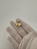 3/4” 14k Yellow Gold Puff Heart Pendant 4.5mm Bail 1.1g