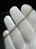 7” 14k Gold Diamond Cut Curb 3mm 2.6g