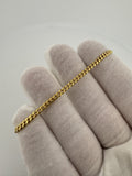 6.75" 10k Yellow Gold Cuban 3mm 5.0g