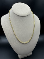20” 14k Yellow Gold Rope 3.5mm 25.5g