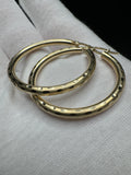 35mm 14k Yellow Gold Fancy Hoops 3.1g