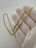 22” 14k Yellow Gold Cuban 2.5mm 11.63g