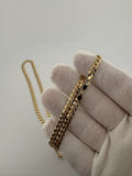 22” 14k Yellow Gold Diamond Cut Curb 5mm 12.95g