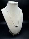 18” Silver Chain & 1/10ctw Natural Black Diamond Cross 1.5g