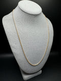 24” 14k Yellow Gold Prism Cut Franco 2mm 14.41g