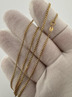 18” 18k Yellow Gold Cuban 1.8mm 1.9g