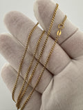 18” 18k Yellow Gold Cuban 1.8mm 1.9g