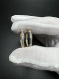 20mm Gold over Silver 1ctw VS/VVS Lab Diamond Channel Set Inside Out Hoops 2.7g