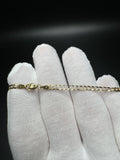 7” 14k Gold Diamond Cut Curb 3mm 2.6g