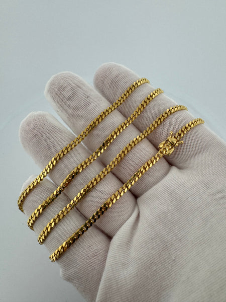 22” 14k Yellow Gold Cuban 3mm 16.9g