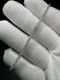 7.5" 14k White Gold 1.5ctw E VS1 Lab Diamond Tennis Bracelet 7.1g