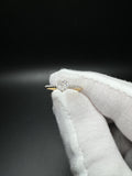 Size 7 10k Yellow Gold Iced Out Natural Diamond Heart Ring 1.0g