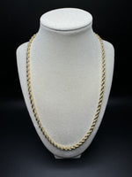 22” 14k Yellow Gold Rope 4.5mm 40.3g