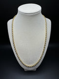 22” 14k Yellow Gold Rope 4.5mm 40.3g