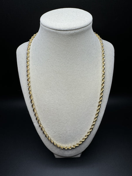 22” 14k Yellow Gold Rope 4.5mm 40.3g