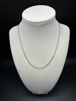 16” 14k Rose Gold Paperclip Chain 2mm 3.5g