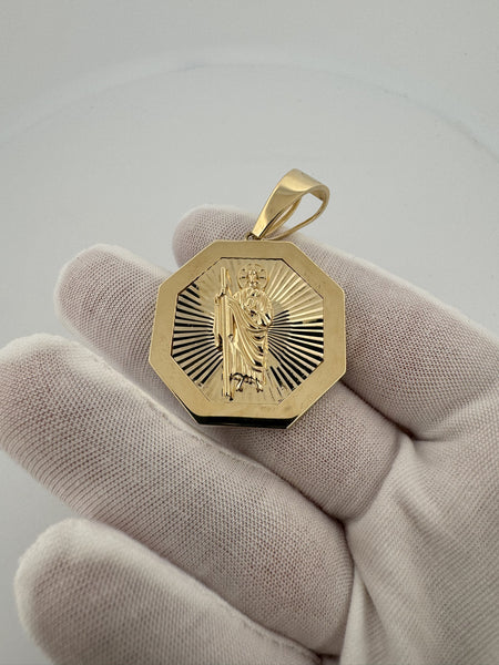 2” 14k Yellow Gold Full Body Jesus Pendant 10mm Bail 12.2g