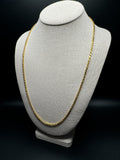 24” 24k Yellow Gold Bar & Anchor Baht Chain 3mm 32.75g