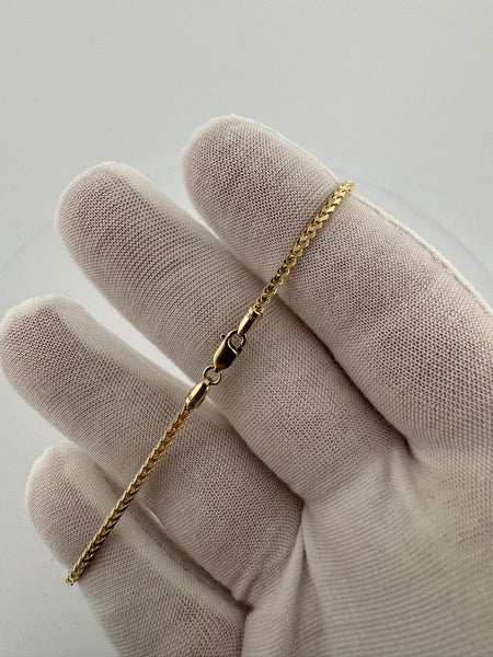 8” 14k Yellow Gold Franco 2mm 4.7g