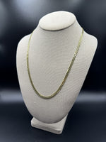 22” 14k Yellow Gold Flat Curb 4.5mm 17.14g