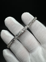 7” 14k White Gold 1/2ctw Si Natural Diamond Fancy Tennis Bracelet 12.0g