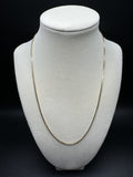 19” 14k Yellow Gold Box Chain 1.3mm 5.64g
