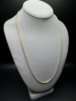 24” 14k Yellow Gold Rope 2.5mm 17.2g