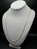 24” 14k Yellow Gold Prism Cut Franco 2mm 14.41g