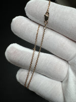 16” 14k Rose Gold Heavy Link 1.5mm 2.46g