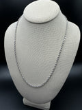 22” 10k White Gold Rope 2.7mm 4.41g