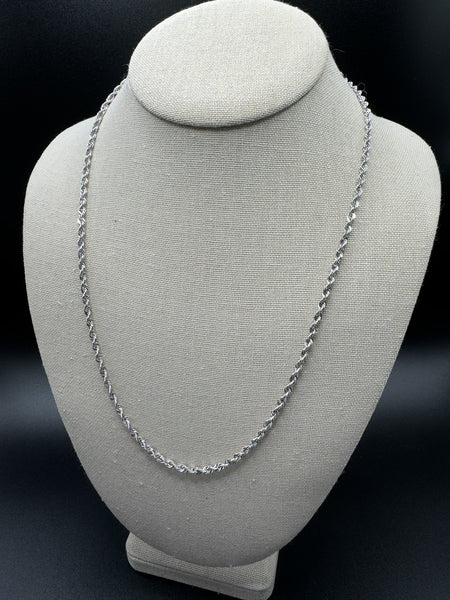 22” 10k White Gold Rope 2.7mm 4.41g