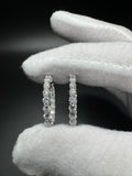 20mm Silver 3ctw VS/VVS Lab Diamond Inside Out Hoops 4.7g