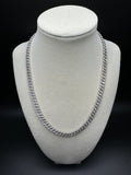 18” Silver 5ctw Lab Diamond GSI Certified Cuban Link 7mm 44.2g