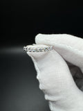 Size 7 Silver 1/2ctw VS/VVS Lab Diamond Band 1.7g