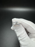 Size 7 14k White Gold 1.5ctw E VS1 Lab Diamond Snake/Bypass Ring 3.7g