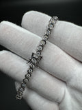 7.5” Silver S Link 2ctw VS/VVS Lab Diamond Tennis Bracelet 13.5g