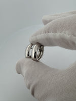 14k White Gold 8mm x 8mm Italian Huggies 7.86g