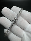 7.5” Silver S Link 2ctw VS/VVS Lab Diamond Tennis Bracelet 13.5g