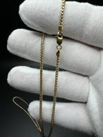 24” 14k Yellow Gold Prism Cut Franco 2mm 14.41g