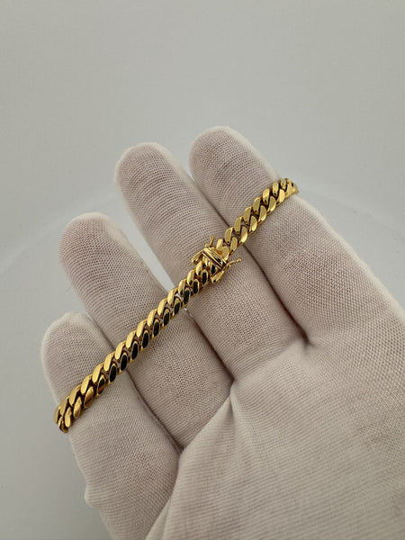 7.75” 14k Yellow Gold Cuban 6mm 21.5g