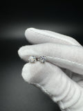 5mm Silver & 1ctw Moissanite Studs 1.4g